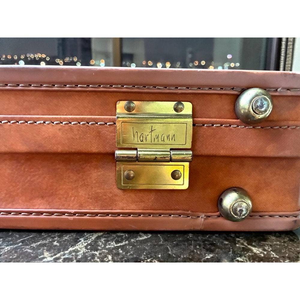 Vintage Hartmann Belting Leather Attache Briefcase Tan USA 18x13x5 - Picture 12 of 13